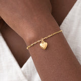 Thick Heart Bracelet