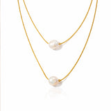 Luna Duo Pearl Necklace