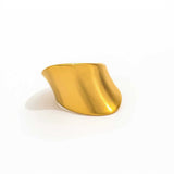 Solis Wide Gold Band Ring