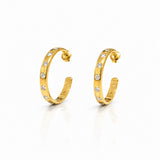 Crystal Accent Hoops