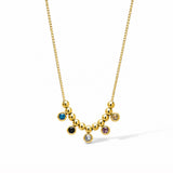 Mosaic Colorful Gold Plated Necklace