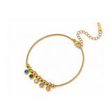 Mosaic Colorful Gold Plated Bracelet