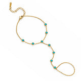 Liora Blue Gold Plated Hand Harness