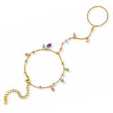 Bloom Colorful Gold Plated Hand Harness