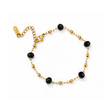 Midnight Black Muse Gold Plated Bracelet