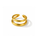 Minimal Melt Gold Plated Ring