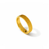 Honey Textured Gold Plated Ring