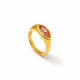 Pink Gold Plated Drift Ring