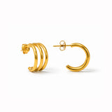 Spiral Harmony Gold Plated Earrings