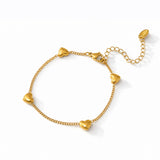Enchanted Hearts Strings Gold Plated Bracelet