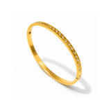 Crafted Crosscut Gold Plated Bracelet
