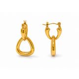 Twist of Elegance Gold Plated Earrings