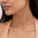 Celeste  Solitaire Gold Plated Necklace