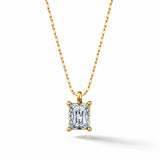 Celestia Square Diamond Gold Plated Pendant Necklace
