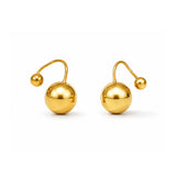 Gold Plated Bubble Hoop Earrings