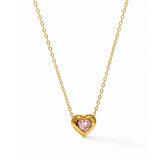 Enchanted Heart Diamond Gold Plated Necklace