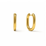 Opulent Curve Gold Plated Hoops