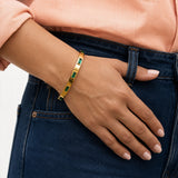 LuxeStack Gold Plated Gem Bangle