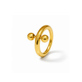 Gold Plated Sphere Statement Ring