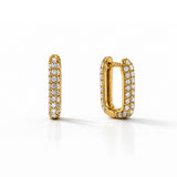 Elaris Diamond Gold Plated Huggie Hoops
