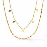 Twinkling Petals Gold-Plated Necklace