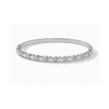 Silver Infinity Diamond Bangle