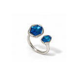 Silver Blue Elegance Diamond Ring