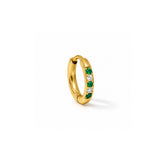Gold Plated Green Glow Diamond Earring