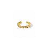 Gold Plated Crown Diamond Earcuff
