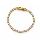 Purple Eclipse Diamond Gold Plated Bracelet