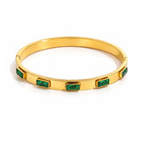 LuxeStack Gold Plated Gem Bangle
