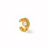 Zara Pearl Gold Plated Ear Cuff