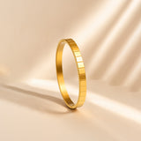 Modernist Marvel Gold Plated Bangle