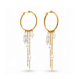Pearl Drop Hoops