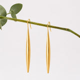 Lumen Taper Threads Gold Plated Earrings