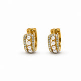 Pearl studded hoops
