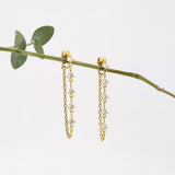 Diamond Drizzle Gold Plated Earrings