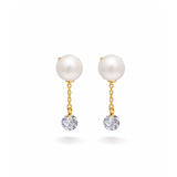 Lustrous Pearl Charm Earrings
