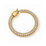 Aura Baguette Tennis Gold Plated Bracelet