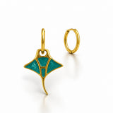 Emerald Ray Hoops