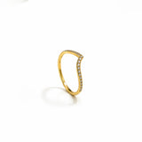 Golden Blush Edge Ring