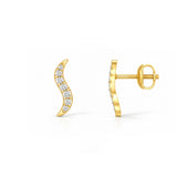 Seraphine Diamond Curved Earrings