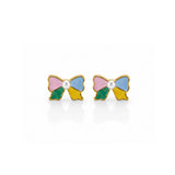 Pixie Bow Gold Plated Earrings