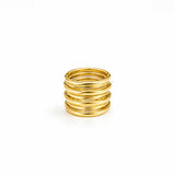 Golden Swirl Whisper Ring