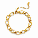 Celestial Orbit Link Gold Plated Bracelet