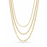 Threaded Layered Gold Plated Necklace