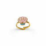 Treasure Shell Gold Plated Ring