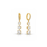 Daisy Drip Diamond Gold Plated Earrings