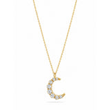 Dream Ribbon Diamond Gold Plated Necklace