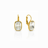 White Petal Gold Plated Earrings